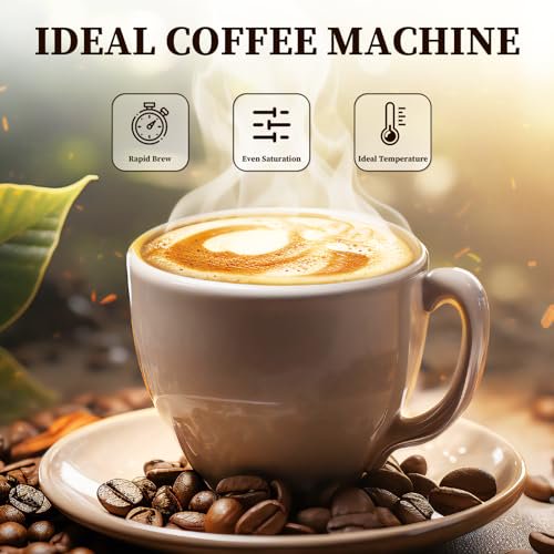 Xbeauty Coffee Machine Capsule Pods & Ground Coffee Maker, Latte and