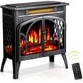 Xbeauty Electric Fireplace Stove, Freestanding Fireplace Heater with