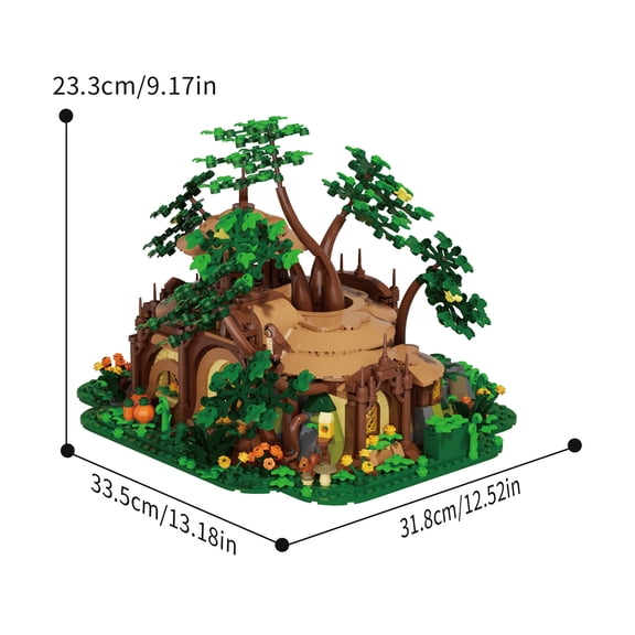 Xbert Woodland Sanctuary Building Sets, 1854PCS Tree House Model Kit with LED Light, Fantasy Forest Cottage with Trees and Garden, Large Scale MOC Building Toy Gift for Adults and Teens