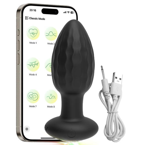 Xbonp 10 frequency Vibrating Anal Plug with APP Control Adult Sex Toy For Women Men