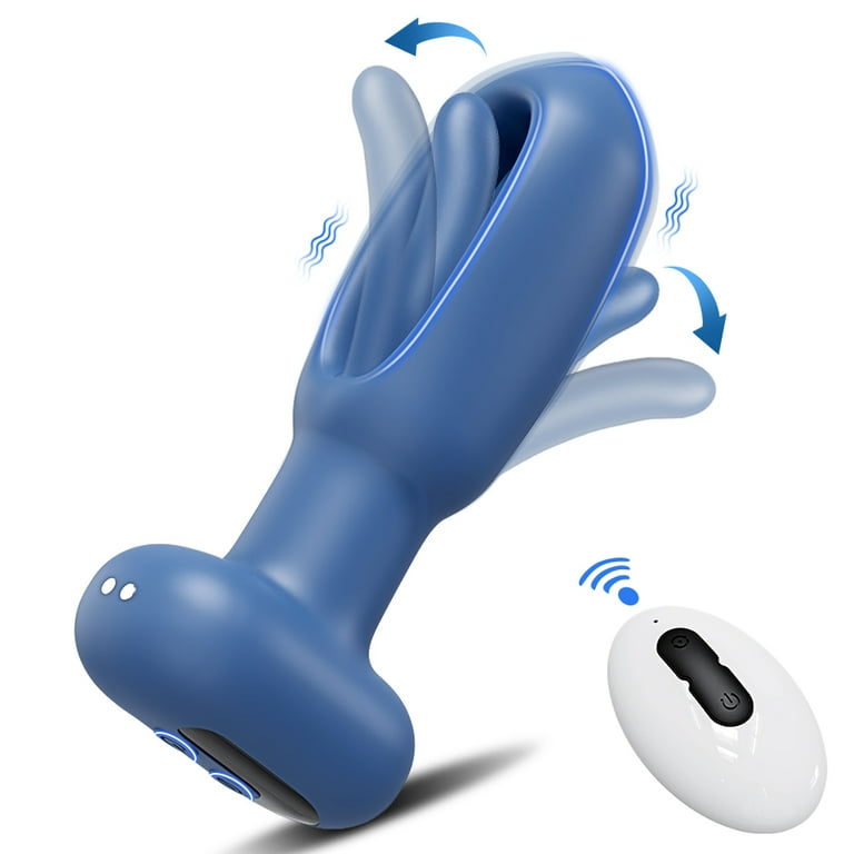 Xbonp Anal Vibrator Butt Plug Adult Sex Toys, Anal Plug Flapping Mode Blue 