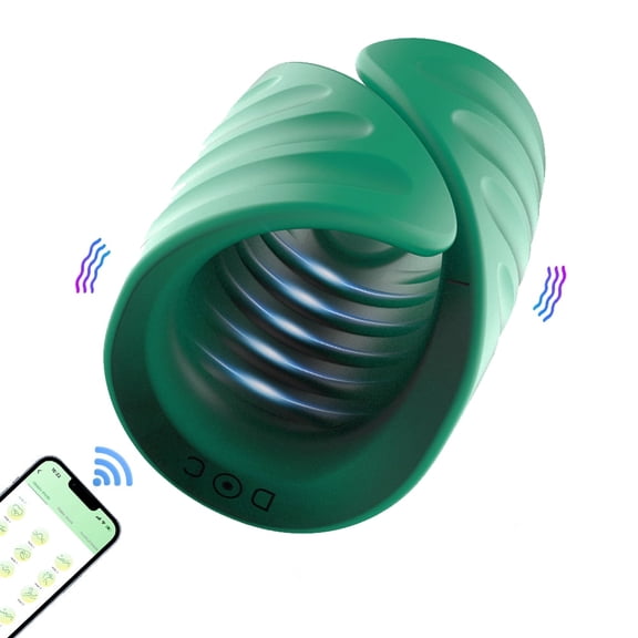 Xbonp Male Sex Toys for Men, Penis Vibrator 9 Modes with APP Control(Green)