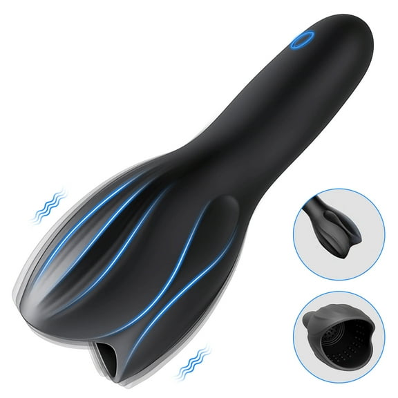 Xbonp Male Vibrator Masturbator, Penis Training Men Sex Toys Personal Massager Black