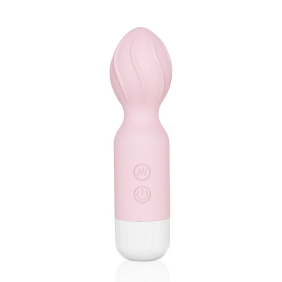 Xbonp Mini Wand Massager for Women, 18 Vibration Rechargeable Handheld Massager Pink