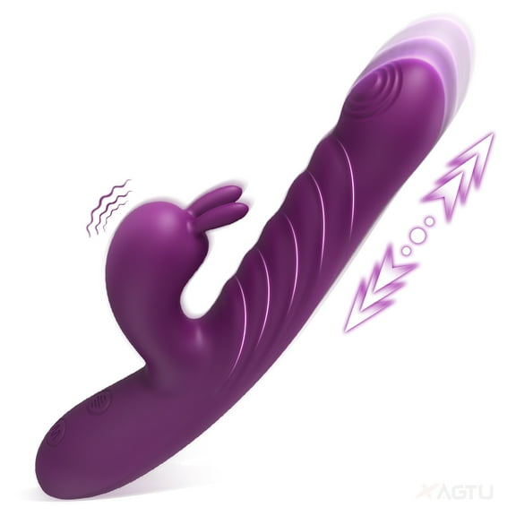 Xbonp Rabbit Vibrator Sex Toys with Sucking Licking Modes for Women with 10 Vibration Mode Purple