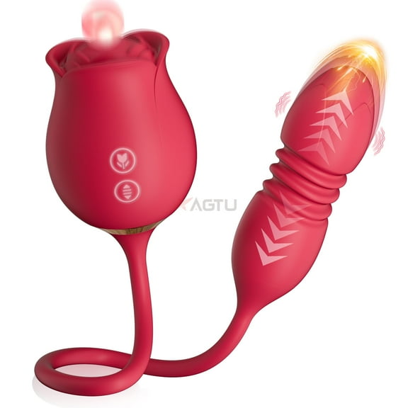 Xbonp Rose Toys,2 in 1 Rose Sex Toys Vibrators for Women G Spot Vibrator Partner Toys