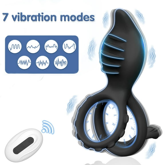 Xbonp Silicone Vibrating Penis Ring for Men and Couple,Adult Pleasure Ring for Men