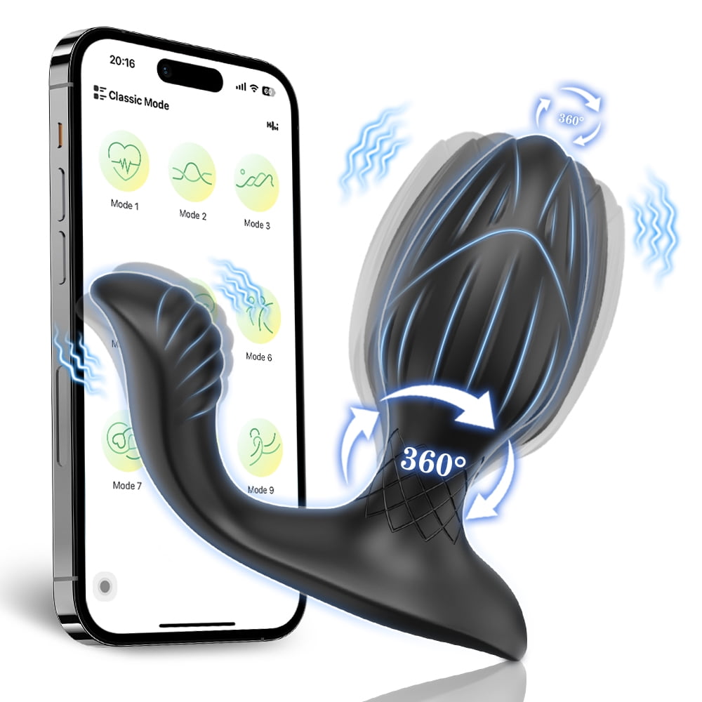 Xbonp Vibrating Butt Plug Anal Vibrator APP Remote Control Sex Toys