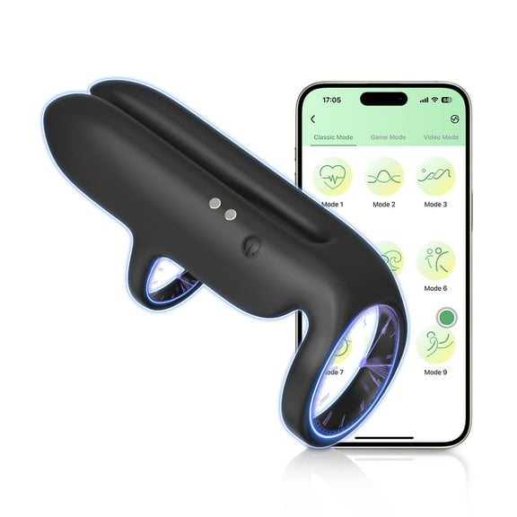 Xbonp Vibrating Penis Ring, Penis Ring Vibrator with 10 Vibration Modes