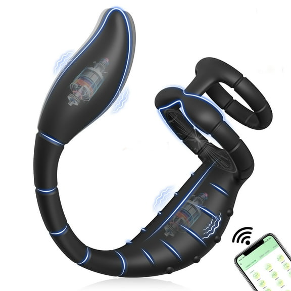 Xbonp Vibrator Penis Ring with 9 Vibrating APP Modes