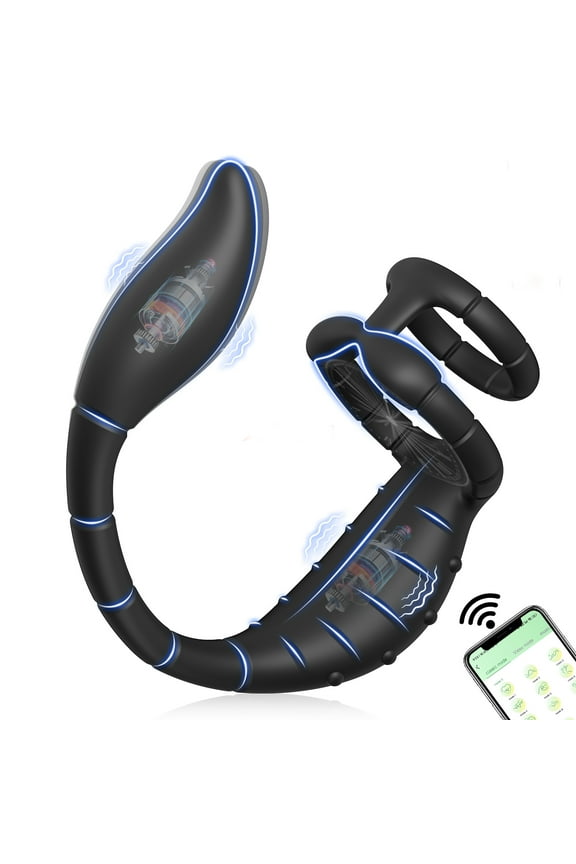 Vibrator Penis Ring with 9 Vibrating APP Modes