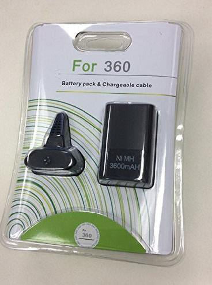 Xbox 360 Battery Pack & Chargeable Cable (3600mAh)