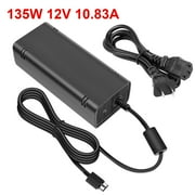 Xbox 360 Slim Power Supply, Huajiang Tech AC Adapter Power Brick with Power Cord for Xbox 360 Slim Auto Voltage Low Noise Version