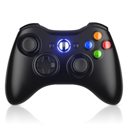 Xbox 360 Wireless Controller for Xbox 360, 2.4GHZ Game Joystick Controller Gamepad Remote Compatible with Xbox 360/360 Slim, PC Windows 7,8,10( Black)