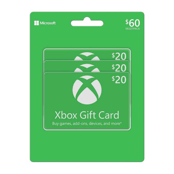 Xbox $60 Gift Card Multipack 3 x $20 [Physical]