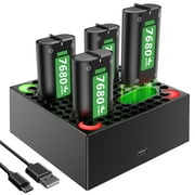 Xbox Controller Battery Pack with Charger Kit for Xbox One/Xbox Series X|S 4x1400mAh Rechargeable Battery Pack, Xbox Accessories