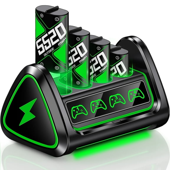 Xbox Controller Battery Pack with Charger and 4x5520mWh Batteries, ESYWEN Rechargeable Battery Pack for Xbox Series X|S/Xbox One/Elite X/S