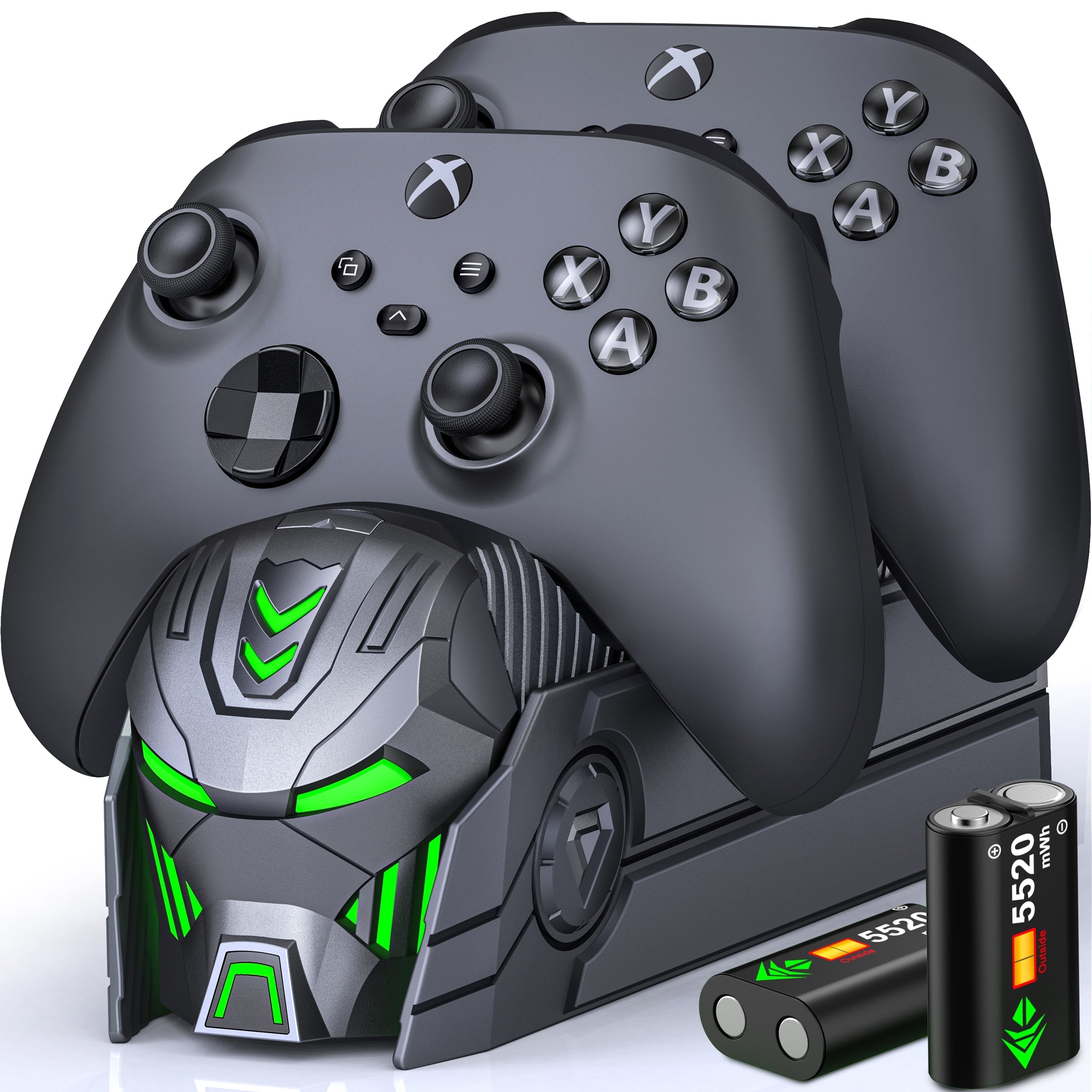 Xbox Controller Charger with 2 x 5520mWh Rechargeable Battery Packs ...