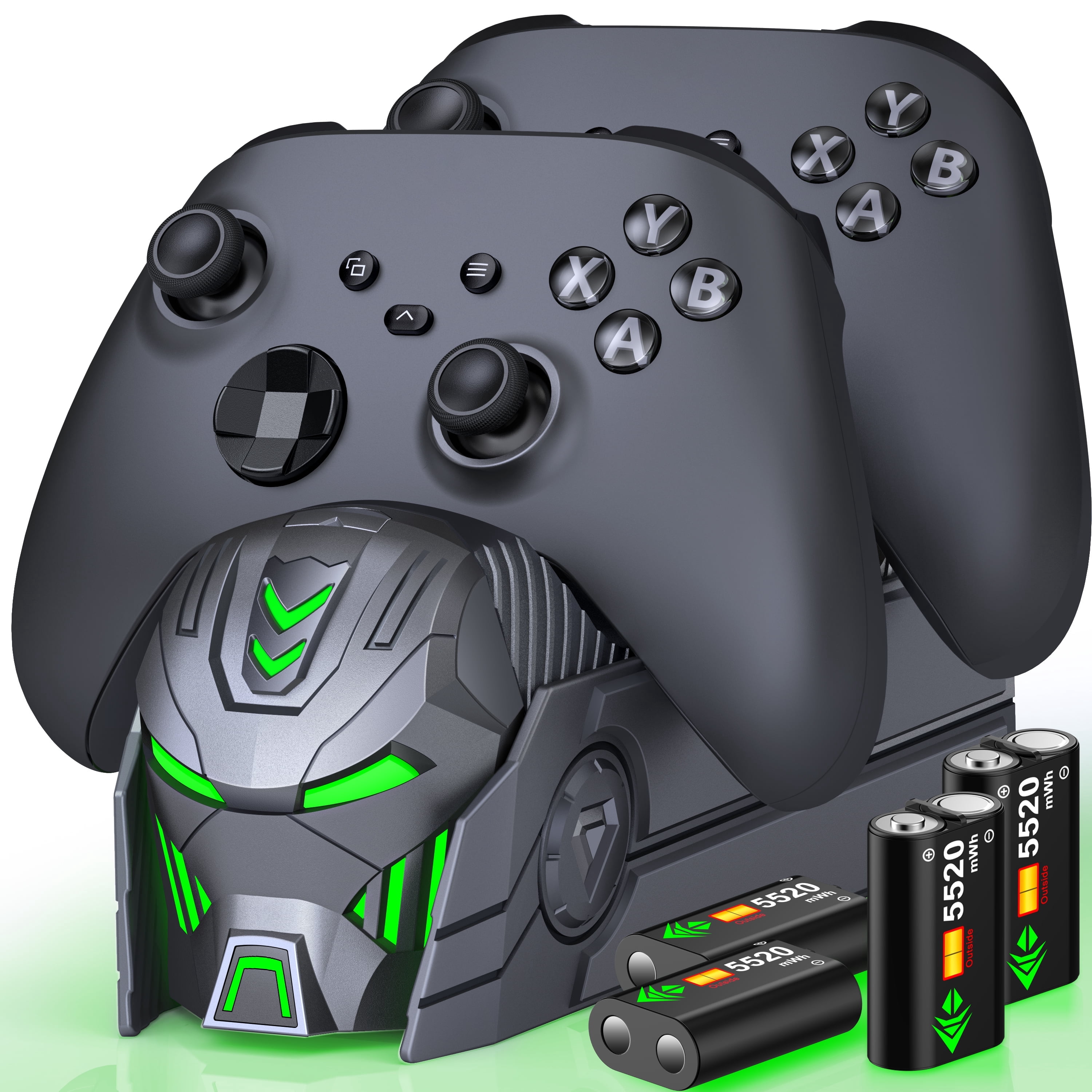 Xbox Controller Charger, Dual Charging Station with 4x5520mWh ...