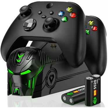 Xbox Controller Charger, QQV Xbox Controller Charging Station with 2x5520mWh Rechargeable Battery Packs for Xbox One/Series X|S /Elite Controller