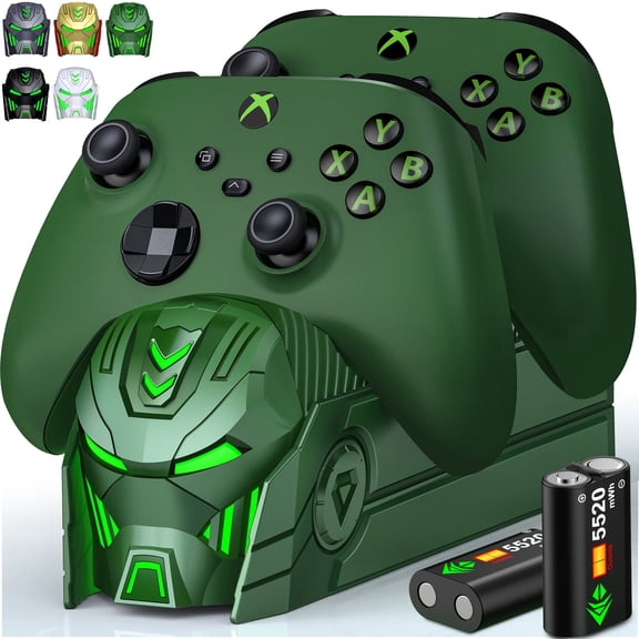 Xbox Controller Charger, Xbox Controller Charging Station with 2x5520mWh Rechargeable Battery Packs for Xbox Series X Controller