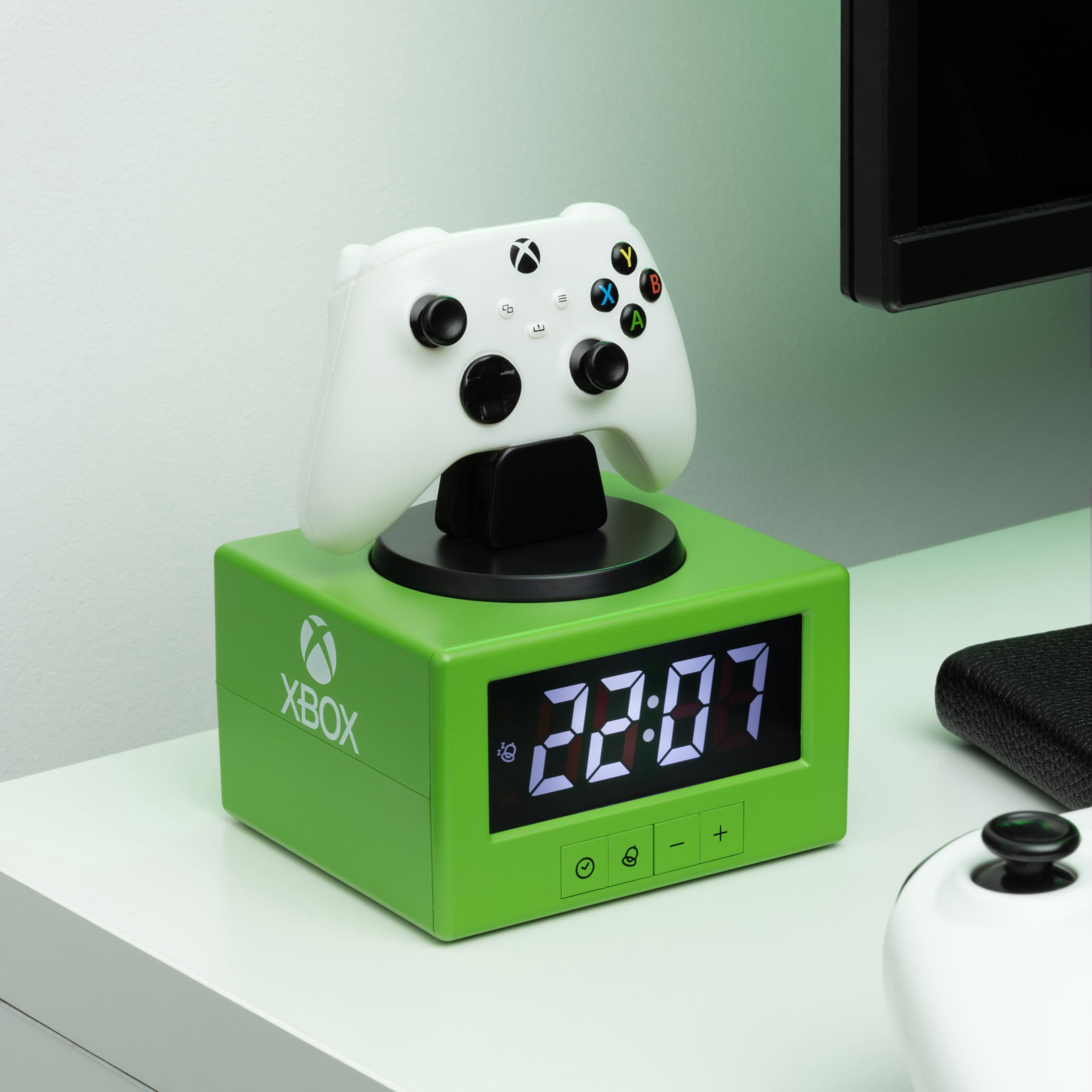 Xbox Controller Digital Alarm Clock with Night Light Function, Officially Licensed Gaming & Bedroom Décor for Kids, Adults, Boys, Men, Gifts for Gamers | Paladone