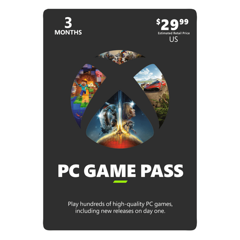 Microsoft PC Game Pass 3 Month Membership
