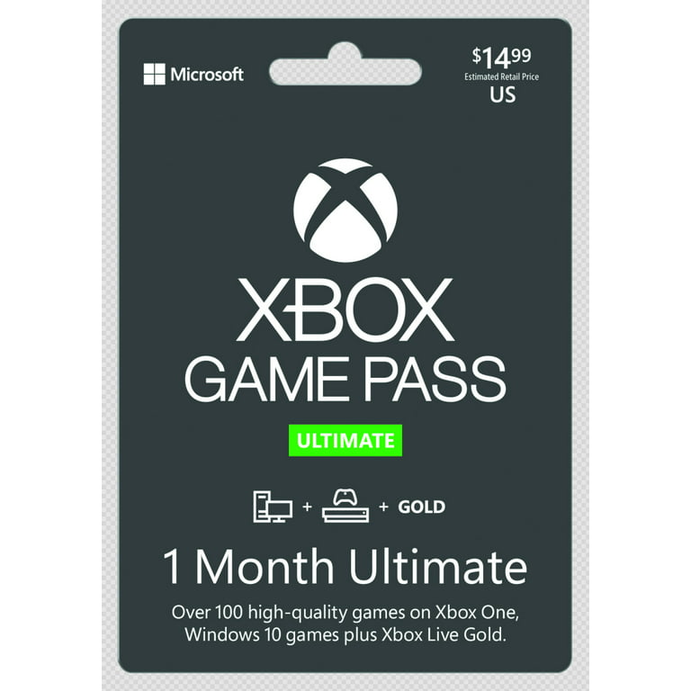 Xbox Game Pass Ultimate 1 Month Sub Card, Xbox One (Game Pass + Live Gold)  