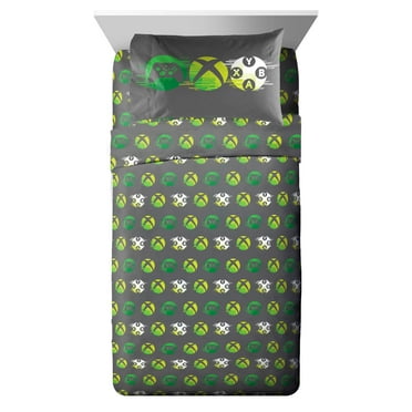 Xbox Kids 3-Piece Twin Sheet Set, Microfiber, Black, Microsoft