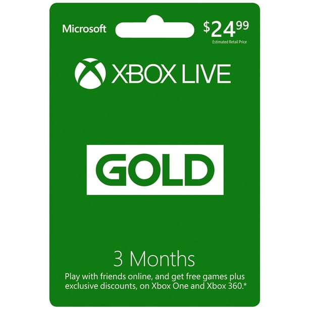 Xbox LIVE 3-Month Gold Card (Xbox 360) - Walmart Business Supplies