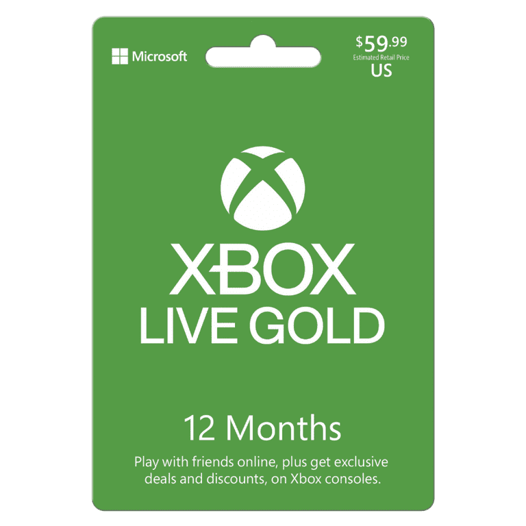 Xbox Live Gold 12 Months Gift Card
