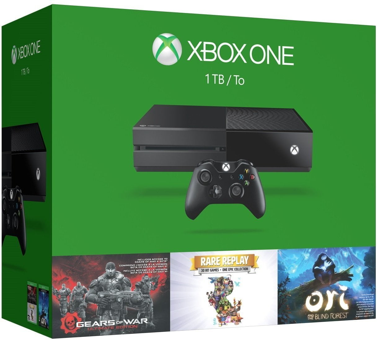 Xbox One 1TB Console - 3 Games Bundle (Gears of War: Ultimate