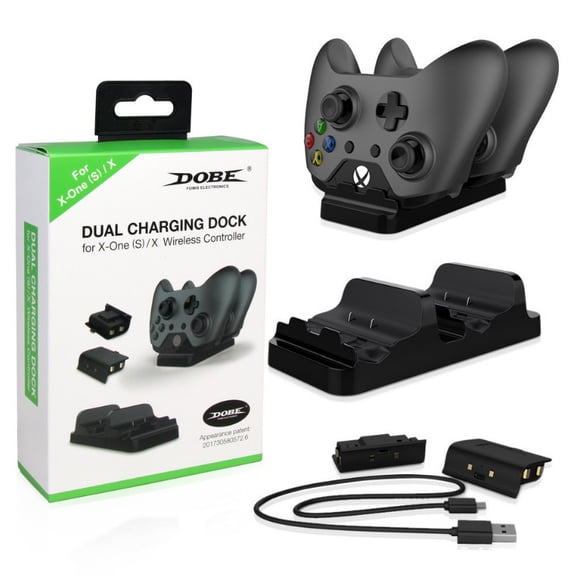 Xbox One Controller Charging Station TYX-532 - Dual Dock with 2 Rechargeable Batteries, Fast Charging, Overcharge Protection for Xbox One/One S/One X Controllers