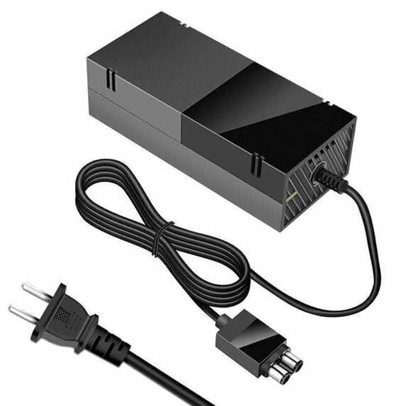 Xbox One Power Supply Replacement Cable - 2-Prong AC Adapter Connector Cord for Microsoft Xbox One Console, Safe and Durable Power Adapter Cable