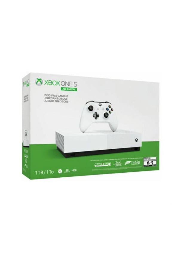 Restored Microsoft, Xbox One S 1TB All-Digital Edition, Video Game Console, White, 1, 1