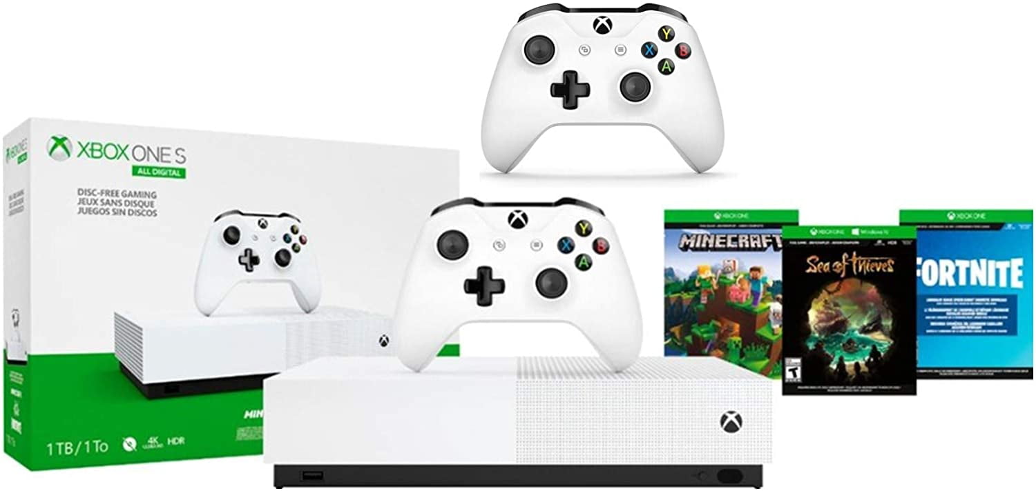 Microsoft Xbox One S 1TB All Digital Edition with 3 Games Bundle