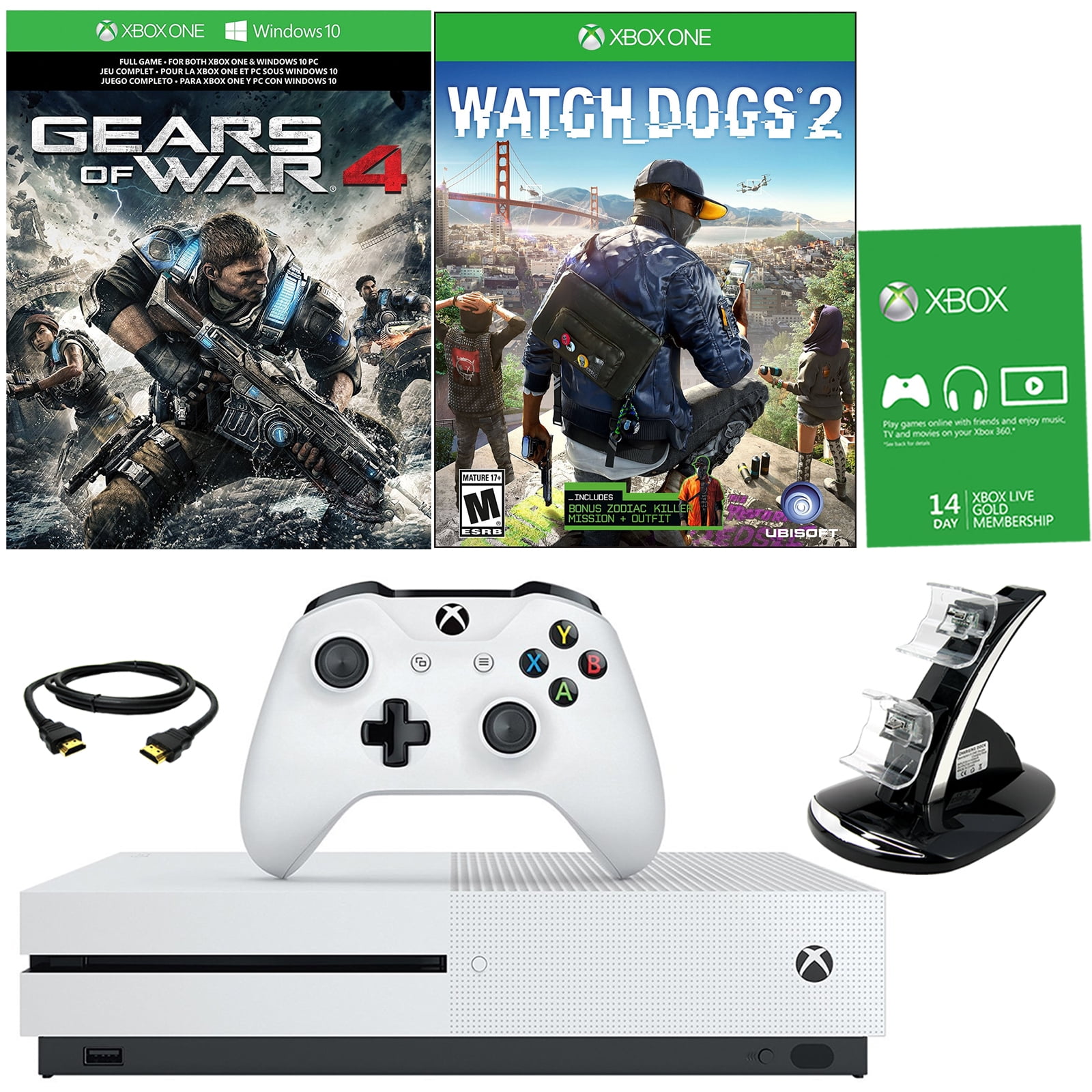 Xbox One Gears of War 4 Game and Wireless Controller Bundle