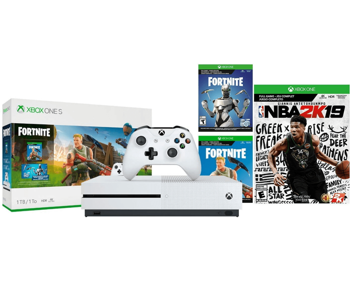 Microsoft Xbox One S 1TB Console - NBA 2K19 Bundle