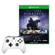 Xbox One S Controller in White with Destiny 2 Forsaken Game