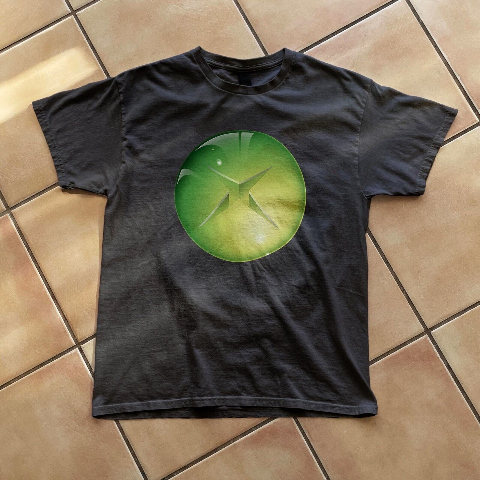 Xbox Original Green Orb Black T-Shirt, Classic arcade gaming