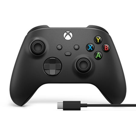 Microsoft - Xbox Wireless Controller for Windows Devices, Xbox Series X, Xbox Series S, Xbox One + USB-C Cable - Carbon Black