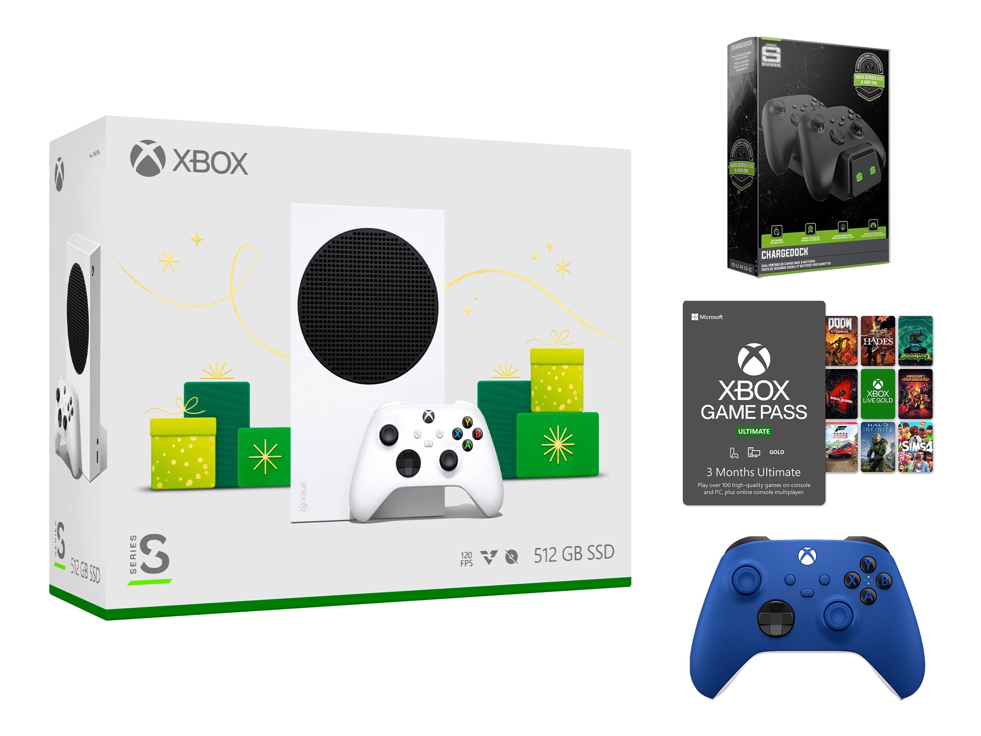 XBOX Series S Console Bundle with Blue Controller and 3-Month