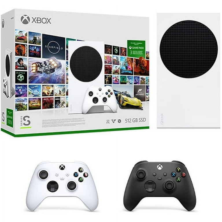 Xbox Series S 512GB SSD Console + Xbox Wireless Controller Carbon Black -  Includes Xbox Wireless Controller - Up to 120 frames per second - 10GB RAM 