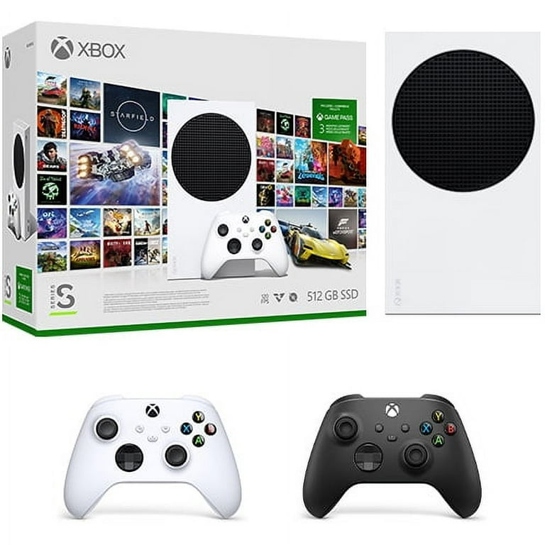 Xbox Series S 512GB SSD Console + Xbox Wireless Controller Carbon Black -  Includes Xbox Wireless Controller - Up to 120 frames per second - 10GB RAM