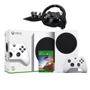 Xbox Series S All Digital 512GB SSD Gaming Console with Logitech G920 Racing Wheel Set & Forza Horizon 4