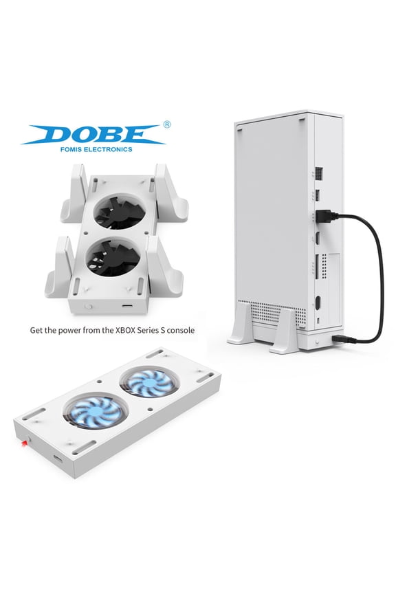 Xbox Series S Cooling Fan Stand - All-in-One Base with Turbo Cooling Fan for Xbox Series S Console | Anti-Slip Design, USB-Powered, Reduces Overheating & Lag for Marathon Gaming