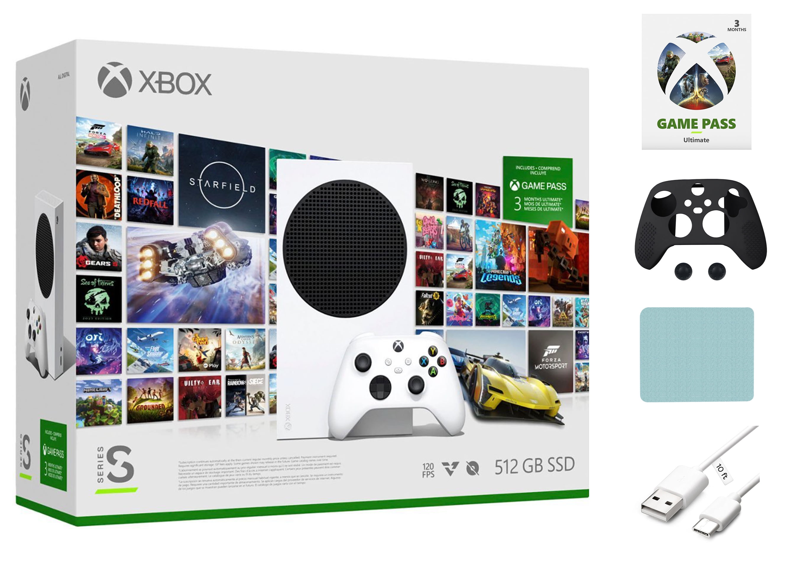 Microsoft Xbox One S 1TB All Digital Edition 3 Game Bundle (Disc-free  Gaming), White, NJP-00050