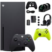 Xbox Series X 1TB Console with Extra Green Controller Accessories Kit Microsoft