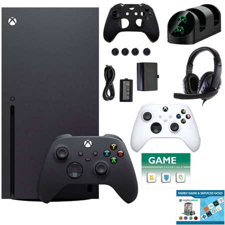 Xbox Series X 1TB Console with Extra White Controller Accessories Kit and 2 Vouchers
