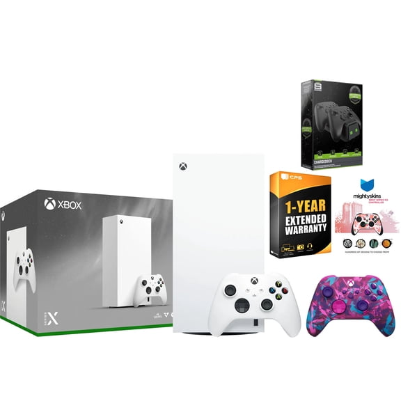 Xbox Series X 1TB Digital Console with Extra Controller, Charge Dock, MightySkins Code and 1 Year Warranty - Heart Breaker
